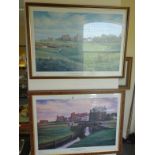 Framed and glazed limited edition golfing print by Terrance Macklin, No: 271 of 500 entitled The