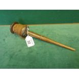 Fishing Paraphernalia, Bank Runner c1880 with turned wood handle, running spool, you can now bid