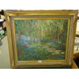 Gilt framed oil on canvas 24 x 36 by Eric Littledike dated 93 You can now bid live on all our lots