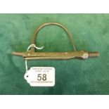 Fishing Paraphernalia, A Rare Folding steel gap head 7" long when open c1880's you can now bid