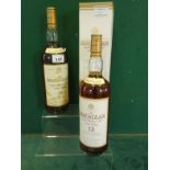 Boxed single bottle of The Macallan single highland Malt Whisky 12 year old exclusively matured in