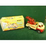 Tin plate model by Minc model Crash Truck, Push and Go with electric searchlights, original box,