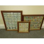 Framed set of Cigarette cards Wills, Merchant Ships of the World, Wills Cigarette cards Flowers,