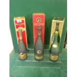 Remy Martin, a Fine Champagne Cognac Centaure Napoleon single bottle with packaging and a single