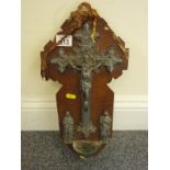 Oak figure of Jesus on a cross