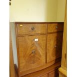 Regency style sideboard, cluster of 2 short drawers and 2 cupboards with inlaid decoration 3' long x
