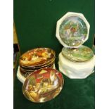 Large amount of Lilliput Lane cabinet plates and other cabinet plates