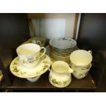 Royal Doulton, 6 place afternoon tea set including sandwich plate, cream jug and sugar basin,