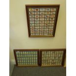 Framed set of cigarette cards Players Series Cricketers 1930, Players cigarette Complete set Gilbert