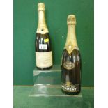 Bottle of Non-Vintage Champagne by Veuve Clicquot Ponsardin, and 1 bottle of Pommery Champagne