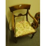 Georgian period carver chair with drop in seat