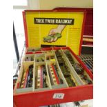 Trix Twin Railway made in England, a boxed set comprising track, transformer, Train and Rolling stop