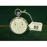 Chrome plated stop watch by Jungmans, working order