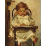 Edward Reginald FRAMPTON (1872-1923) Oil on canvas ‘Theodore’ – child in a high chair Signed and