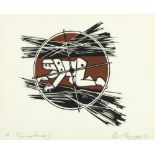 * Peter THURSBY (1930-2011) Screenprint ‘Turning Bronzes V’ Inscribed Signed, dated (19)73 and