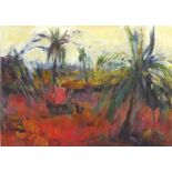 Carol O’TOOLE (b.1949) Acrylic on paper Red Oasis (Dakhleh Oasis Egypt) Inscribed and dated 2006