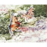 *David WESTON (b.1942) Watercolour Butterflies Signed & dated 1988 7.5” x 9” (19cm x 22.9cm)