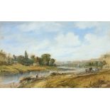 Alfred G. VICKERS (Jnr.) (1810-1837) Watercolour A view of the Rhine’ Inscribed on printed label