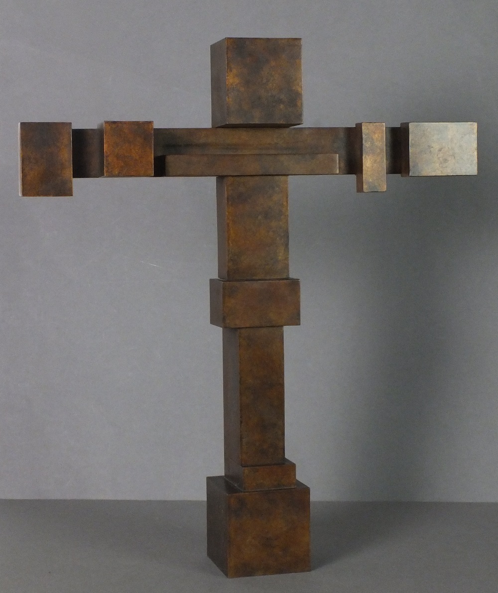 *Michael FINN (1921-2002) A bronze Cross Numbered 1/5 Signed Michael Finn Foundry mark M. Werbick