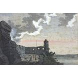 James NEWTON (1748-1804) (18th Century) Black & white engraving The Old Fort at St Michael’s Mount