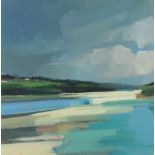 *Myles OXENFORD (b.1977) Oil on board ‘Westerly Breeze Hayle River Mouth’ Inscribed, signed &