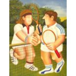 *Beryl COOK (1926-2008) Lithograph in colours ‘Tennis’ Signed in pencil & AP (artist’s proof) from