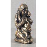 Theresa GILDER (b.1935) A cold cast bronze ‘Mother & Child’ Signed to base 4.5” high (11.4cm)