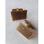 A pair of 9ct modernistic cufflinks of oblong form 9.1g