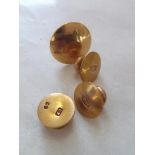 An 18ct plain stud (2.8g) and 3 9ct examples (3.1g)