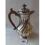 Bachelors pear shaped coffee pot Sheff by WG & JL 5.5” over handle 340g