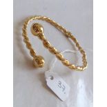 9ct hinged rope twist bangle 7g