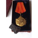 Russian / Yugoslavian Order for Bravery (original box) and a Czech Army badge (made in G.B.)