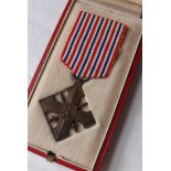 Czechoslovakian 1939/45 War Cross for excelling in combat against fascism - fitted box from