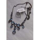 Moonstone & silver necklace 5g