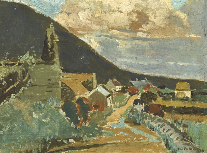 Nano Reid (1900-1981) CRUMPHAN, ACHILL oil on canvas board signed lower right; with Arts Council