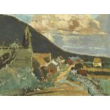 Nano Reid (1900-1981) CRUMPHAN, ACHILL oil on canvas board signed lower right; with Arts Council