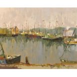 Liam Treacy (1934-2004) MORNING TIME, ARKLOW HARBOUR oil on canvas signed lower right; titled on