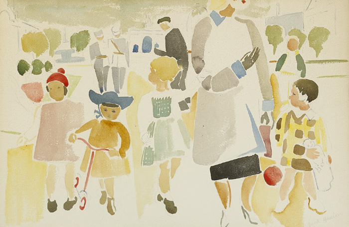 Father Jack P. Hanlon (1913-1968) TUILERIES watercolour signed lower right; titled on Taylor Gallery