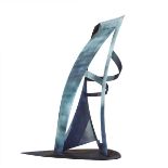 Vivienne Roche (b.1953) DELTA CURVE, 1989-90 painted steel signed at base 106 x 61½ x 72¼in. (269.24
