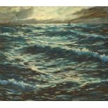 Ciarán Clear (1920-2000) THE BULL BUOY, RUSH, COUNTY DUBLIN oil on board inscribed with title on