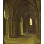 Thomas Ryan PPRHA (b.1929) CHRIST CHURCH CATHEDRAL, DUBLIN, 1980 oil on canvas board signed lower