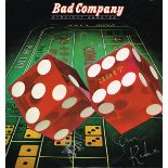 Bad Company signed LP (2) Straight Shooter, 1974, Swan Song, LP record, signed in silver felt-tip