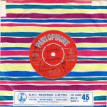 The Beatles, Love Me Do, Signed 1962, Parlophone, 7 single. Signed to the 'A'-side in blue ink "Paul