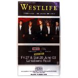 Westlife, Unbreakable - The Greatest Hits Tour Framed commemorative poster presented by MCD/OBAM