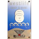 Westlife, 'Coast to Coast' Perspex mounted commemorative discs presented by BMG Middle East /