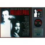 Philadelphia, Original Motion Picture Soundtrack Framed commemorative discs presented to Sony