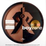 Boyzone, 'Where We Belong'. Framed commemorative disc presented by Universal Music Switzerland to