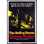 Gimme Shelter, Rolling Stones 1970, US One-Sheet poster. An unrestored cinema poster that displays