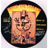 Bruce Lee, Enter the Dragon, soundtrack picture disc, signed 2001, Hong Kong Records HKRO19/2001.