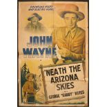 'Neath the Arizona Skies 1950s re-release. Starring John Wayne, Sheila Terry, Shirley Jean